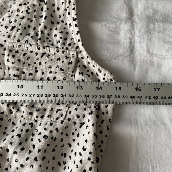 Old Navy Girl's White/Black Print Linen Blend Romper Size Large (10-12) - Picture 9 of 13